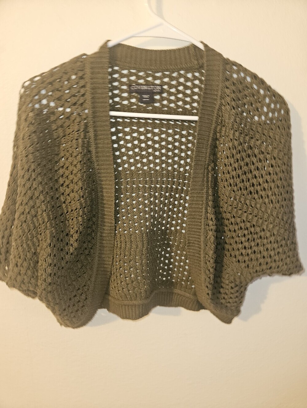 Covington Womans Cropped Cardigan Size M
